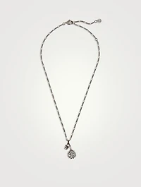 Studded Seal And Skull Necklace
