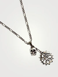 Studded Seal And Skull Necklace
