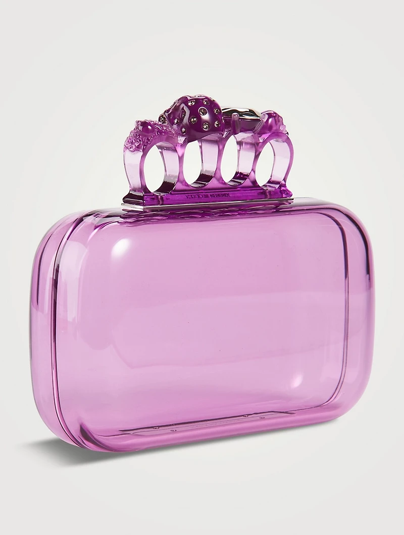 Skull Four-Ring Acrylic Clutch