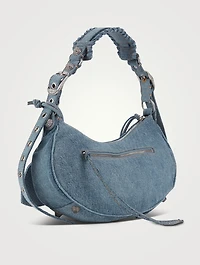 Small Le Cagole Denim Shoulder Bag