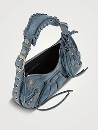 Small Le Cagole Denim Shoulder Bag