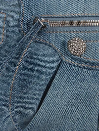 Small Le Cagole Denim Shoulder Bag