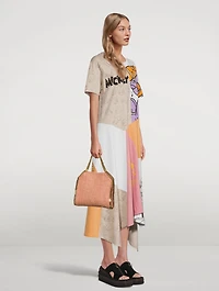 Mini Falabella Raffia Tote Bag