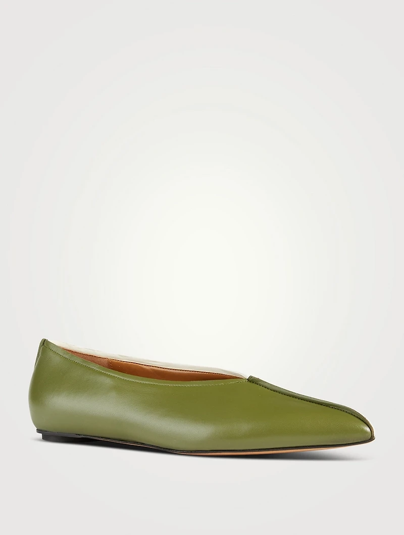 Dancer Colourblock Leather Flats