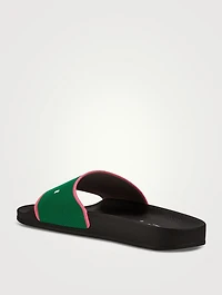 Jacquard Pool Slide Sandals
