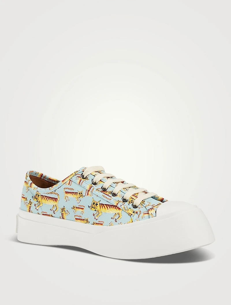 Pablo Canvas Sneakers Tiger Print