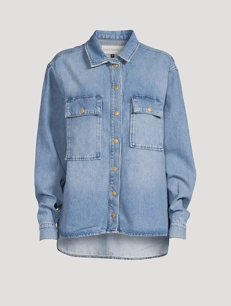 Josephine Skriver x Triarchy Denim Travel Shirt
