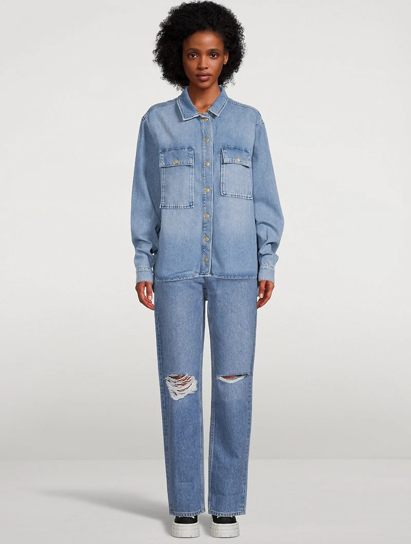 Josephine Skriver x Triarchy Denim Travel Shirt