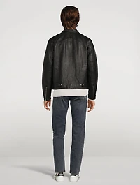 Articulated Leather Moto Jacket