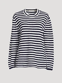 Giusti Cashmere And Cotton Striped Knit Sweater