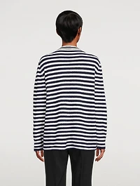 Giusti Cashmere And Cotton Striped Knit Sweater