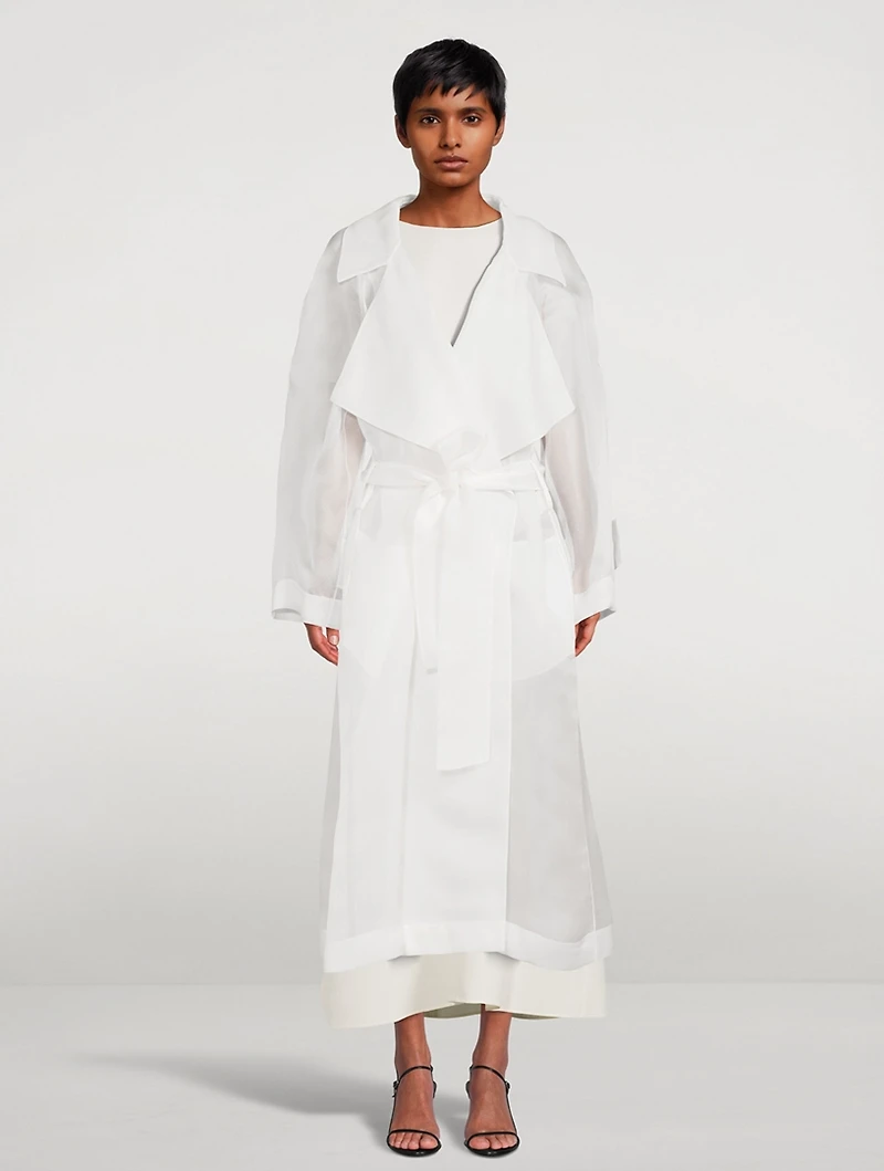 Lau Sheer Silk Trench Coat