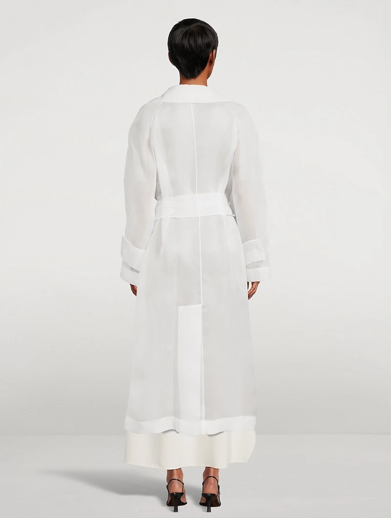 Lau Sheer Silk Trench Coat