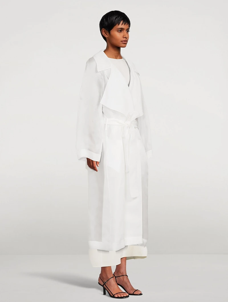 Lau Sheer Silk Trench Coat