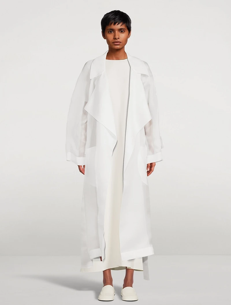 Lau Sheer Silk Trench Coat
