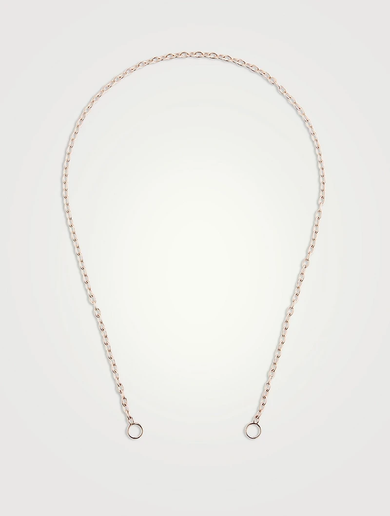 16-Inch 14K Rose Gold Pulley Chain