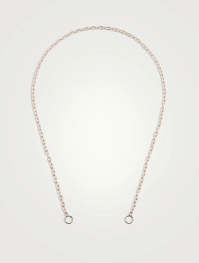16-Inch 14K Rose Gold Pulley Chain
