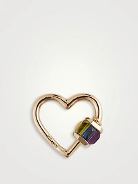 Total Baguette 14K Gold Heartlock With Sapphires And Rubies
