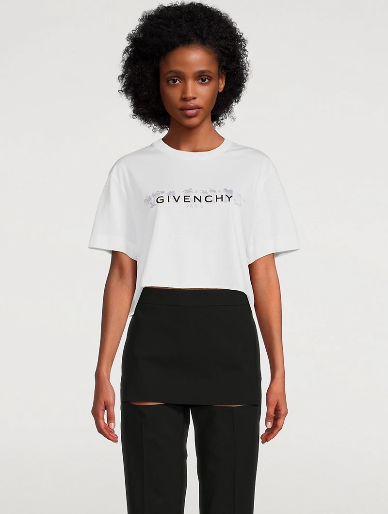 Palm Tree Logo Cropped T-Shirt