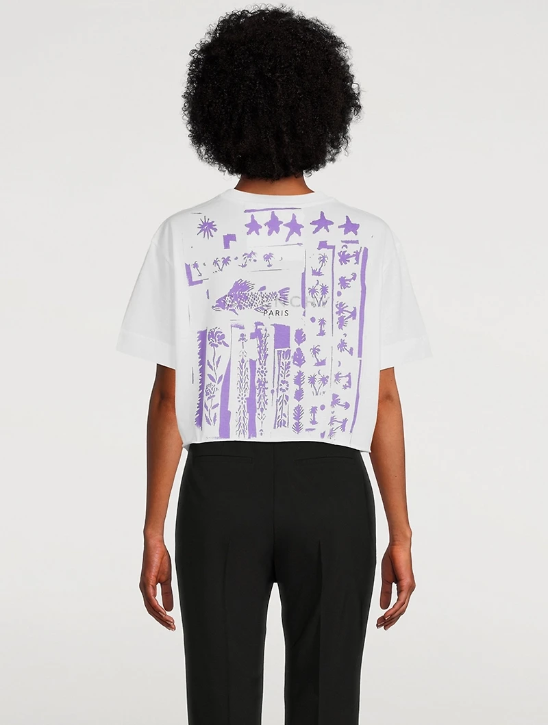 Palm Tree Logo Cropped T-Shirt