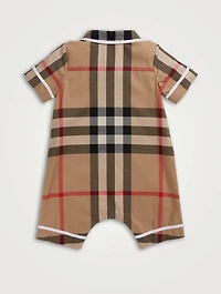 Check Stretch Cotton Playsuit