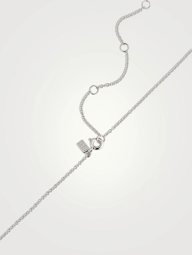 14K Gold Mini Bar Necklace With Diamonds