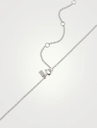 14K Gold Mini Bar Necklace With Diamonds