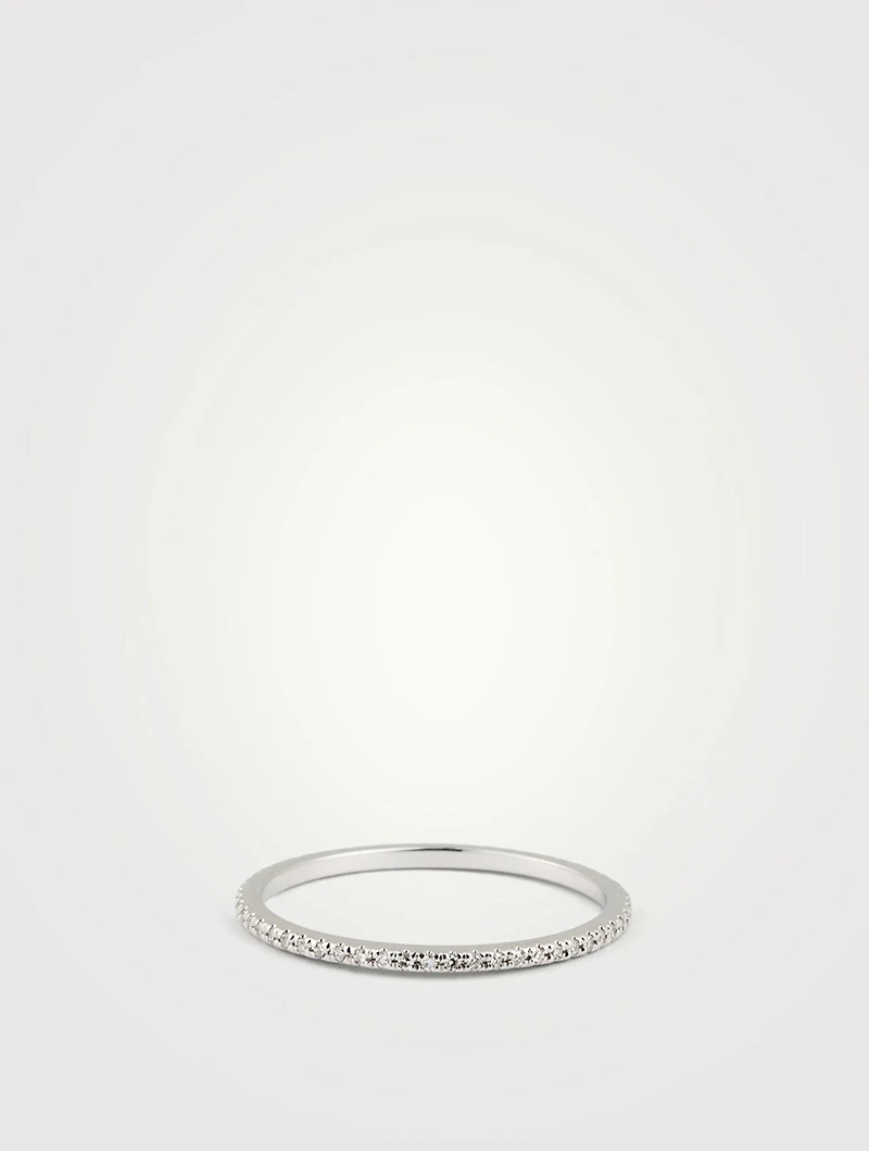 14K Gold Eternity Stack Ring With Diamonds