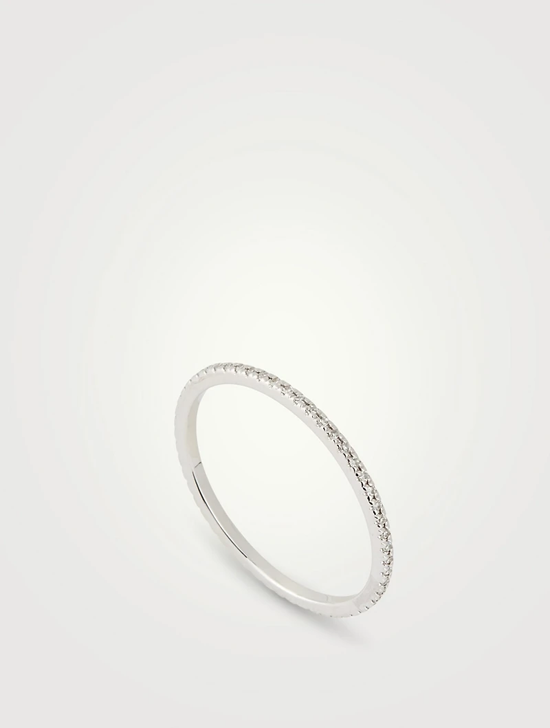 14K Gold Eternity Stack Ring With Diamonds