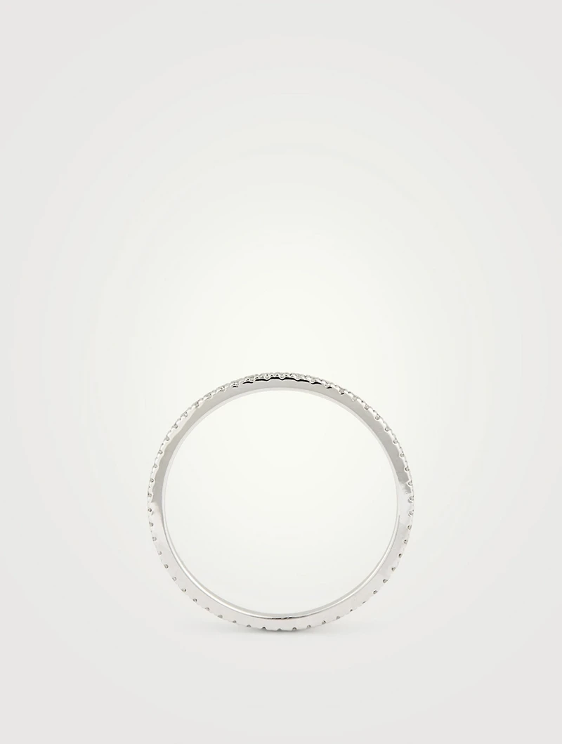 14K Gold Eternity Stack Ring With Diamonds