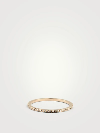 14K Gold Eternity Stack Ring With Diamonds