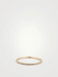 14K Gold Eternity Stack Ring With Diamonds