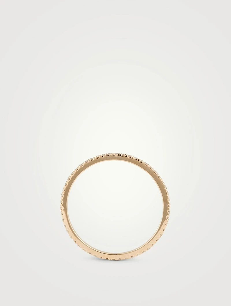 14K Gold Eternity Stack Ring With Diamonds