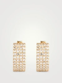Jumbo 14K Gold Huggie Hoop Earrings