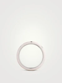 14K Gold Enamel Stack Ring With Diamonds