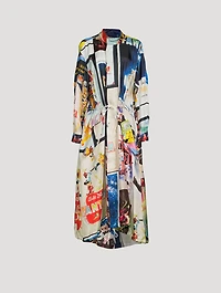 Stella McCartney x Disney Silk Twill Jacket In Fantasia Poster Print