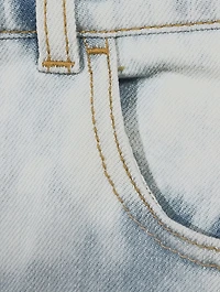 Stella McCartney x Disney Bleached Shadow Spots High-Waisted Wide Leg Jeans
