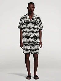 Silk Bowling Shirt Waves Archive 1970 Print