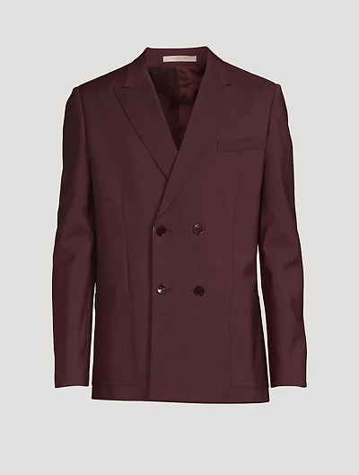 Mohair and Wool Double-Breasted Jacket