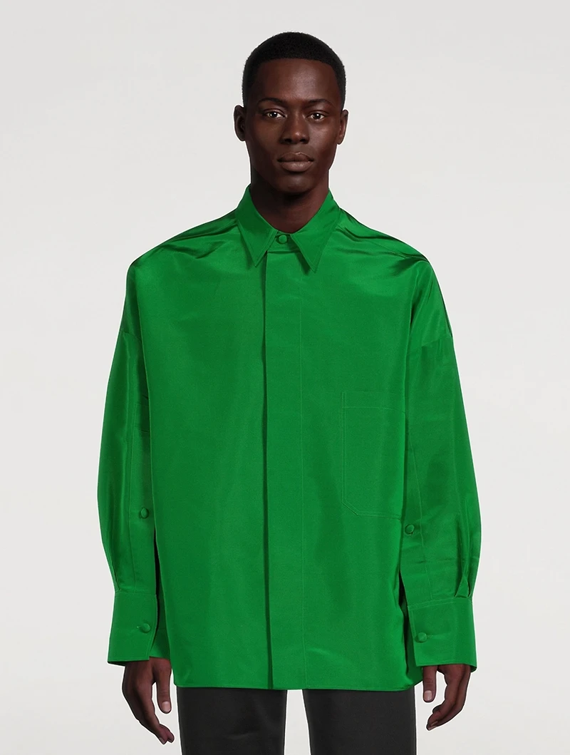 Silk Faille Oversized Shirt