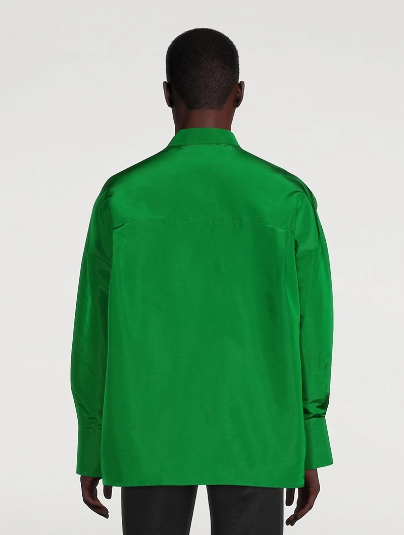 Silk Faille Oversized Shirt