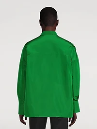 Silk Faille Oversized Shirt