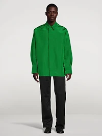 Silk Faille Oversized Shirt