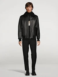 Leather Bomber Jacket