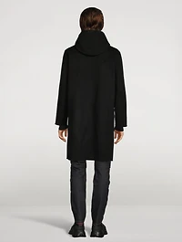 Double-Face Wool And Cashmere Coat With Hood
