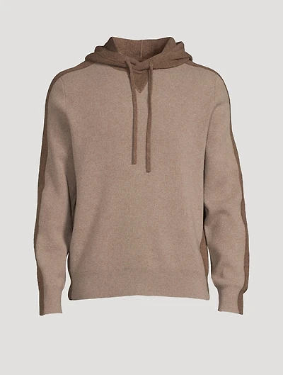 Wool And Cashmere Two-Tone Hoodie