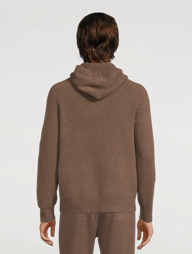 Wool And Cashmere Two-Tone Hoodie