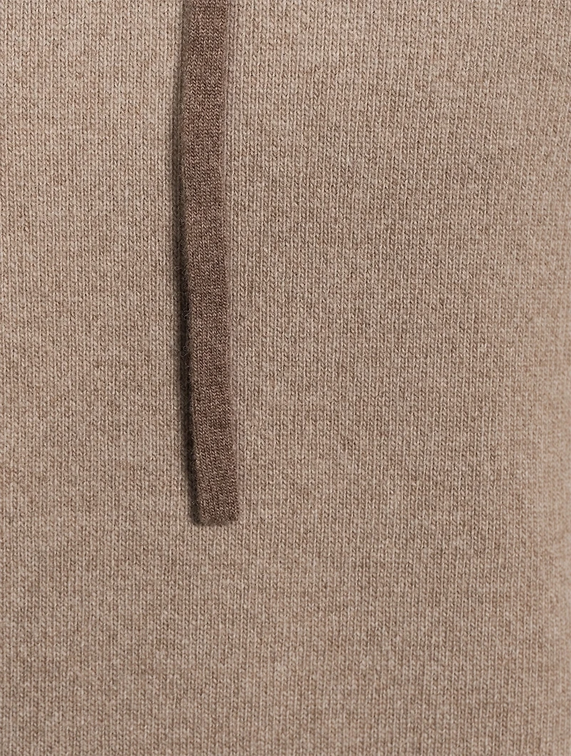 Wool And Cashmere Two-Tone Hoodie