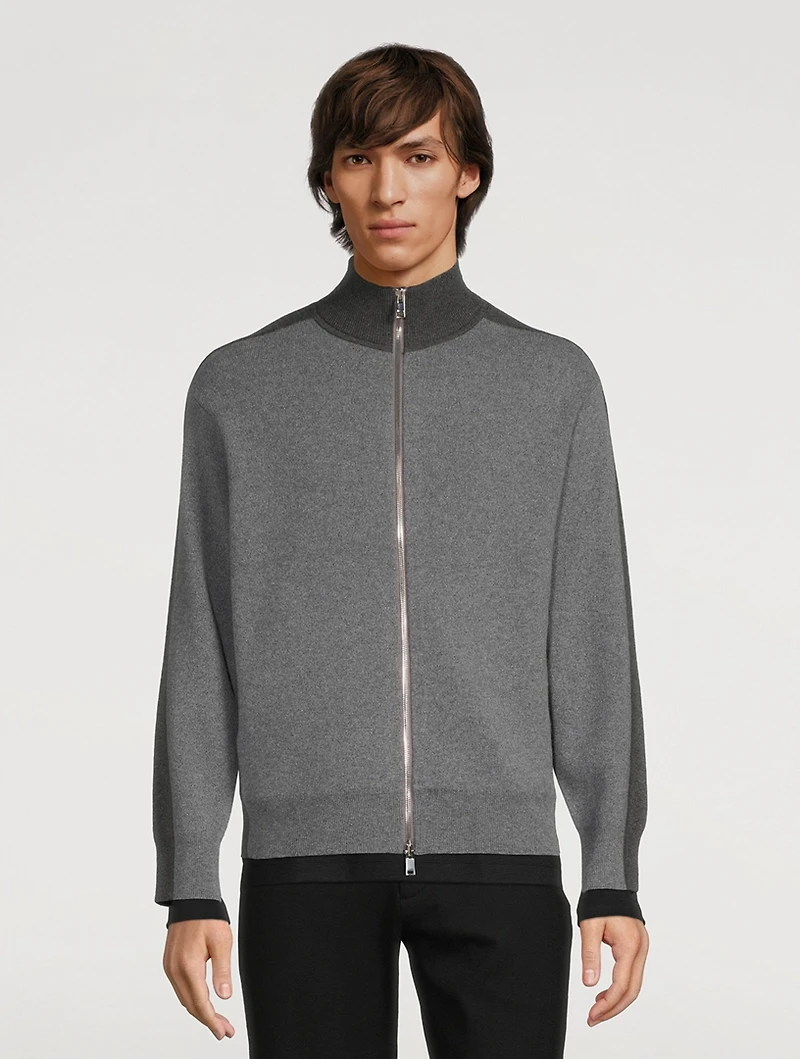 Wool And Cashmere Zipper Jacket