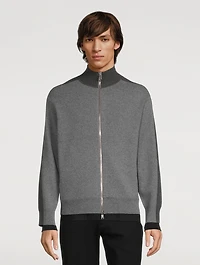 Wool And Cashmere Zipper Jacket